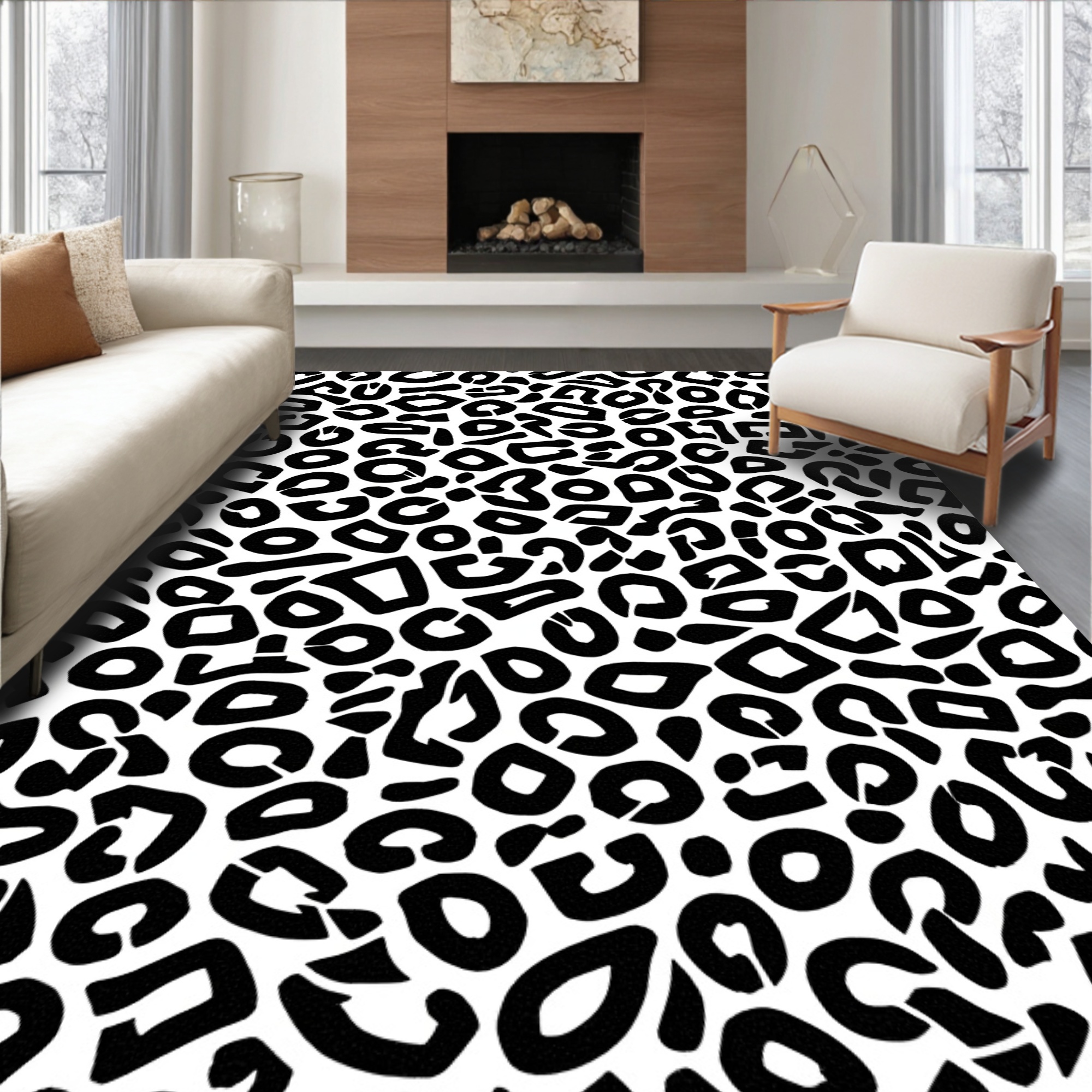 Flatwoven High Traffic Area Rug, Dynamic Irregular with Interlocking ...