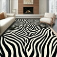 thumbnail image 1 of ODIKA 8' Machine Washable Non-Slip Area Rug, Dynamic Zebra Stripe High Traffic Rug, Black, 287495, 1 of 7