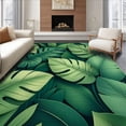 thumbnail image 1 of ODIKA 2'x3' Machine Washable Non-Slip Area Rug, Eclectic Greenery Theme High Traffic Rug, Green, 30887, 1 of 5