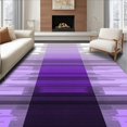 thumbnail image 1 of Flatwoven High Traffic Area Rug, Eclectic Purple and Black Artistry, Non Slip, Stain Resistant, Washable Area Rugs for Living Room, Bedroom(Purple, 3X5), 1 of 8