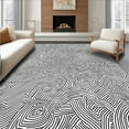 thumbnail image 1 of ODIKA 2'x3' Machine Washable Non-Slip Area Rug, Elegant Black & Design High Traffic Rug, Black, 289300, 1 of 7