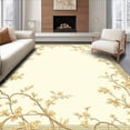 thumbnail image 1 of ODIKA 4'x6' Machine Washable Non-Slip Area Rug, Elegant Botanical Scrollwork for Farmhouse High Traffic Rug, Beige, 82041, 1 of 7