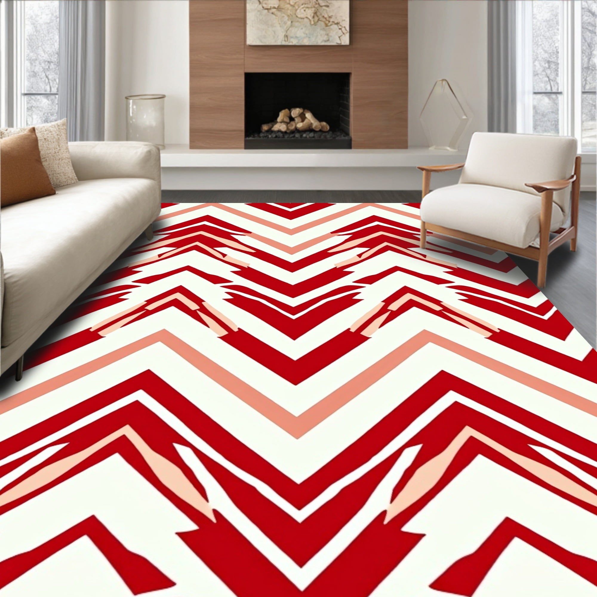 ODIKA 6'x9' Machine Washable Non-Slip Area Rug, Elegant Design ...