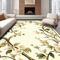 thumbnail image 1 of ODIKA 5'x7' Machine Washable Non-Slip Area Rug, Elegant Floral Vine Motif High Traffic Rug, Ivory, 279220, 1 of 7