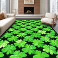 thumbnail image 1 of Flatwoven High Traffic Area Rug, Elegant Green Seasonal Delight, Non Slip, Stain Resistant, Washable Area Rugs for Living Room, Bedroom(Green, 4X6), 1 of 8