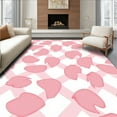 thumbnail image 1 of ODIKA 8' Machine Washable Non-Slip Area Rug, Elegant Interlocking Spotted with Abstract Animal Inspired Motifs High Traffic Rug, Pink, 288996, 1 of 7