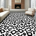 thumbnail image 1 of ODIKA 8'x10' Machine Washable Non-Slip Area Rug, Elegant Interlocking Spotted Design for Inspired Spaces High Traffic Rug, Black, 307336, 1 of 7