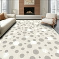 thumbnail image 1 of ODIKA 8'x10' Machine Washable Non-Slip Area Rug, Elegant Ivory and Grey Abstract Cheetah Spot Arrangement High Traffic Rug, Beige, 316187, 1 of 7