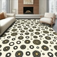 thumbnail image 1 of ODIKA 3'x5' Machine Washable Non-Slip Area Rug, Elegant Leopard Rosette Motif with Layered Spot Details High Traffic Rug, Ivory, 290440, 1 of 7