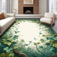 thumbnail image 1 of ODIKA 6'x9' Machine Washable Non-Slip Area Rug, Emerald Luxuriant Botanical Design High Traffic Rug, Green, 197198, 1 of 7