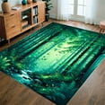 thumbnail image 1 of ODIKA 5'x7' Machine Washable Non-Slip Area Rug, Enchanted Forest High Traffic Rug, Green, 281172, 1 of 7