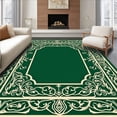thumbnail image 1 of ODIKA 8'x10' Machine Washable Non-Slip Area Rug, Enchanted Garden Medallion with Interlocking Flora and Subtle Animal Prints High Traffic Rug, Green, 297207, 1 of 7