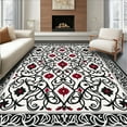 thumbnail image 1 of ODIKA 5'x7' Machine Washable Non-Slip Area Rug, Enchanted Garden Trellis High Traffic Rug, Black, 392168, 1 of 7