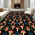 thumbnail image 1 of ODIKA 5'x7' Machine Washable Non-Slip Area Rug, Enchanted Mushroom Decorative Accent High Traffic Rug, Red, 293408, 1 of 7