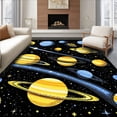thumbnail image 1 of ODIKA 4'x6' Machine Washable Non-Slip Area Rug, Enchanting Universe Inspired Design High Traffic Rug, Yellow, 36414, 1 of 7