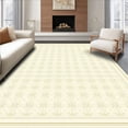 thumbnail image 1 of ODIKA 2'x3' Machine Washable Non-Slip Area Rug, Enduring Style Natural & Cream Lattice High Traffic Rug, Beige, 65060, 1 of 7