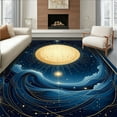 thumbnail image 1 of ODIKA 5'x7' Machine Washable Non-Slip Area Rug, Enigmatic Celestial with Whimsical Motifs High Traffic Rug, Blue, 197228, 1 of 7