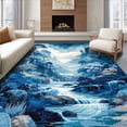thumbnail image 1 of ODIKA 5'x7' Machine Washable Non-Slip Area Rug, Ethereal River for Living Room High Traffic Rug, Blue, 101661, 1 of 7