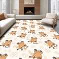 thumbnail image 1 of Flatwoven High Traffic Area Rug, Exotic Feline Inspired Surface Covering, Non Slip, Stain Resistant, Washable Area Rugs for Living Room, Bedroom(White, 2X3), 1 of 8