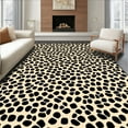 thumbnail image 1 of ODIKA 4'x6' Machine Washable Non-Slip Area Rug, Exotic Wildcat Inspired Seamless High Traffic Rug, Black, 288742, 1 of 5