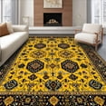 thumbnail image 1 of ODIKA 6'x9' Machine Washable Non-Slip Area Rug, Farmhouse Boho High Traffic Rug, Yellow, 62486, 1 of 7