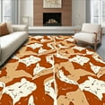 thumbnail image 1 of ODIKA 6'x9' Machine Washable Non-Slip Area Rug, Fawn s Embrace Artistic Hide Inspired High Traffic Rug, Brown, 299094, 1 of 5