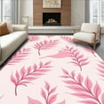thumbnail image 1 of Flatwoven High Traffic Area Rug, Feather Whirl Accent with Swirling Petal Motifs and Dreamy Ombre Design, Non Slip, Stain Resistant, Washable Area Rugs for Living Room, Bedroom(Pink, 2X3), 1 of 8