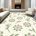 thumbnail image 1 of ODIKA 6' Machine Washable Non-Slip Area Rug, Floral Meadow Decorative Accent With Blooming Botanical Design High Traffic Rug, Ivory, 299529, 1 of 7