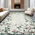 thumbnail image 1 of ODIKA 4'x6' Machine Washable Non-Slip Area Rug, Floral Vine Cushioned High Traffic Rug, Gray, 84850, 1 of 7