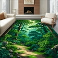thumbnail image 1 of ODIKA 3'x5' Machine Washable Non-Slip Area Rug, Forest Canopy High Traffic Rug, Green, 201038, 1 of 7