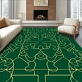 thumbnail image 1 of ODIKA 2'x3' Machine Washable Non-Slip Area Rug, Foxy Forest Floor High Traffic Rug, Green, 311608, 1 of 7