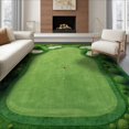 thumbnail image 1 of ODIKA 8'x10' Golf Course Hole Holes Design Theme Green Washable Area Rug Non-Shedding, Easy Care, for King Size Bedroom Under Bed, Master Suite, 1 of 7
