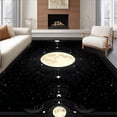 thumbnail image 1 of ODIKA 5'x7' Machine Washable Non-Slip Area Rug, Gothic Starry Sky Elegance High Traffic Rug, Black, 35309, 1 of 7