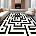 thumbnail image 1 of ODIKA 3'x5' Machine Washable Non-Slip Area Rug, Greek Noir Variegation Satiny Elevation High Traffic Rug, Gray, 191304, 1 of 7