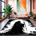thumbnail image 1 of ODIKA 8'x10' Machine Washable Non-Slip Area Rug, Haunting Ghostly Apparitions Bath Spooky Gothic Design High Traffic Rug, Black, 147348, 1 of 7
