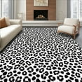 thumbnail image 1 of ODIKA 2'x3' Machine Washable Non-Slip Area Rug, Heritage Hide Inspired Patch with Bold Graphic Arrangement High Traffic Rug, Black, 298562, 1 of 5