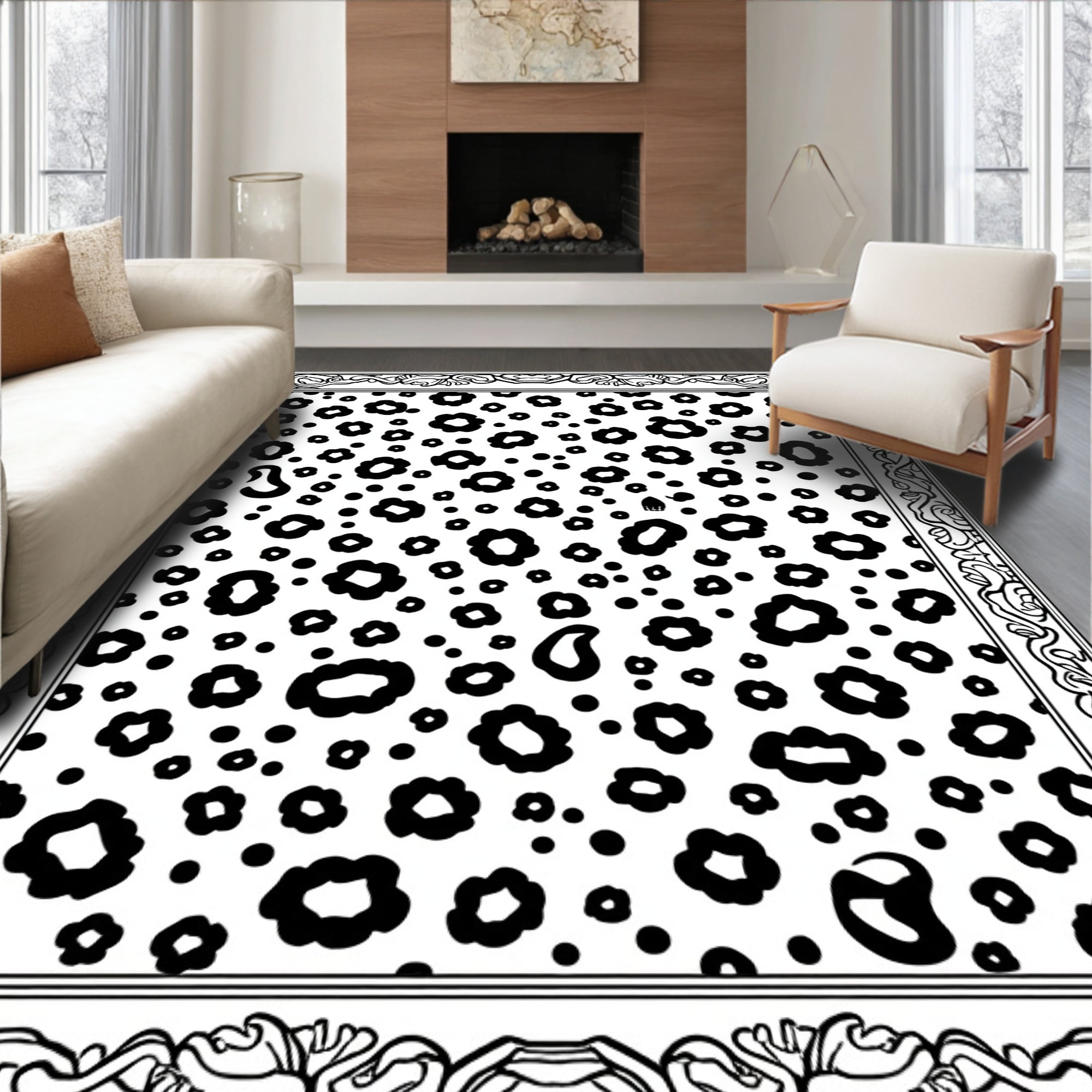 Flatwoven High Traffic Area Rug, Heritage Ranch Abstract Animal ...
