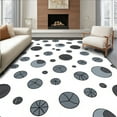 thumbnail image 1 of ODIKA 6' Machine Washable Non-Slip Area Rug, Holstein Dotted High Traffic Rug, White, 304424, 1 of 7