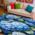thumbnail image 1 of ODIKA 2'x3' Machine Washable Non-Slip Area Rug, Hydrangea Garden Floral Cascade for the Floor High Traffic Rug, Blue, 152557, 1 of 7