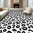 thumbnail image 1 of ODIKA 8' Machine Washable Non-Slip Area Rug, Ink Blotched Hide Abstract Spotted High Traffic Rug, Black, 304674, 1 of 5