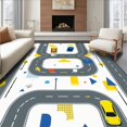 thumbnail image 1 of ODIKA 8x10 Machine Washable Non-Slip Area Rug, Geometric High Traffic Rug, Gray, 71490, 1 of 7