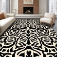 thumbnail image 1 of ODIKA 2'x3' Machine Washable Non-Slip Area Rug, Interlocking Spotted Modern Animal Print High Traffic Rug, Black, 296949, 1 of 7