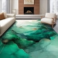 thumbnail image 1 of ODIKA 6'x9' Machine Washable Non-Slip Area Rug, Jade Cascade Contemporary Fluid High Traffic Rug, Green, 151956, 1 of 7