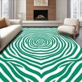 thumbnail image 1 of ODIKA 5'x7' Machine Washable Non-Slip Area Rug, Jade Ripple Modern Art High Traffic Rug, Green, 393608, 1 of 7