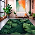 thumbnail image 1 of ODIKA 2'x3' Machine Washable Non-Slip Area Rug, Jungle Canopy Dense Green Monstera Leaf Design High Traffic Rug, Green, 149912, 1 of 7