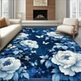 thumbnail image 1 of ODIKA 6'x9' Machine Washable Non-Slip Area Rug, Lively Chinoiserie Style Composition High Traffic Rug, Blue, 29124, 1 of 7
