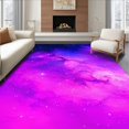 thumbnail image 1 of Flatwoven High Traffic Area Rug, Lively Galactic Nebula Aesthetic, Non Slip, Stain Resistant, Washable Area Rugs for Living Room, Bedroom(Purple, 8X10), 1 of 8