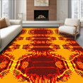 thumbnail image 1 of Flatwoven High Traffic Area Rug, Lively Lava Stream Concept, Non Slip, Stain Resistant, Washable Area Rugs for Living Room, Bedroom(Orange, 2X3), 1 of 8
