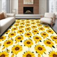 thumbnail image 1 of Flatwoven High Traffic Area Rug, Lively Nature Themed Entry Accent, Non Slip, Stain Resistant, Washable Area Rugs for Living Room, Bedroom(Yellow, 8X10), 1 of 8