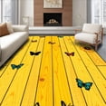 thumbnail image 1 of ODIKA 8'x10' Machine Washable Non-Slip Area Rug, Lively Sunflower Nature Design High Traffic Rug, Yellow, 28941, 1 of 7